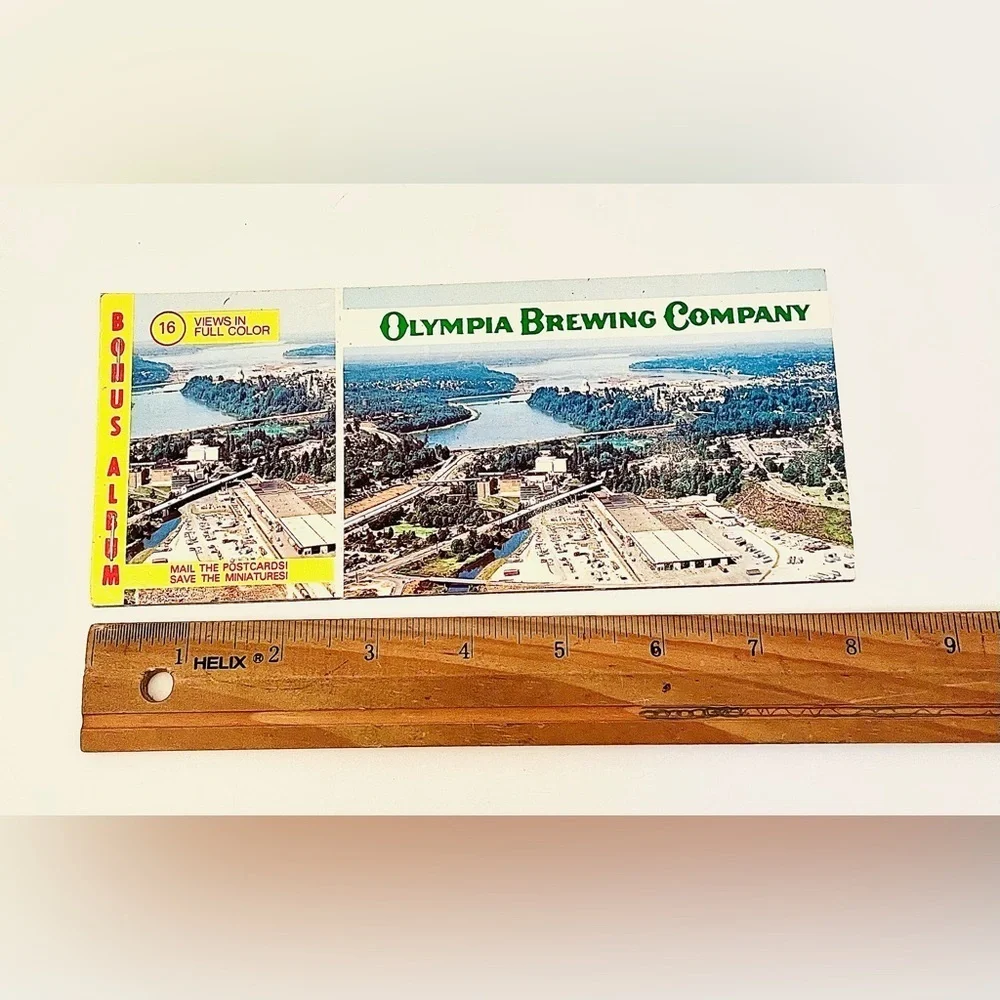 Vintage Olympia Beer Postcard Booklet Olympia Brewing Co. 1979 Brewery Photos